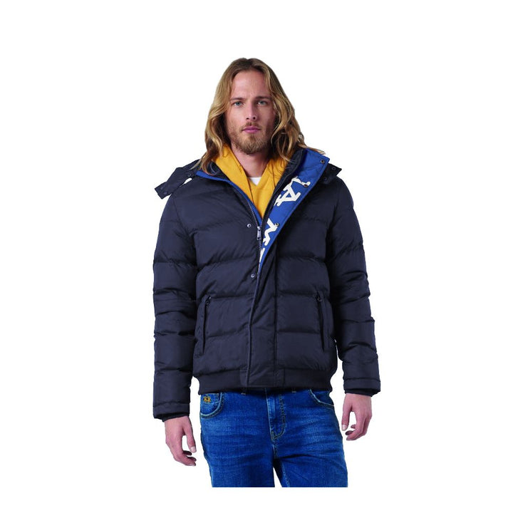 Blue nylon sports jacket for men