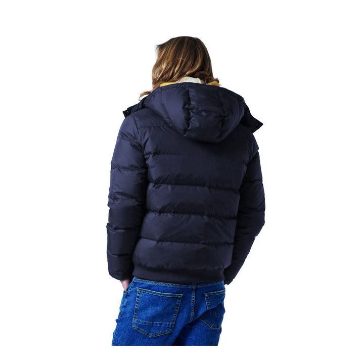 Blue nylon sports jacket for men