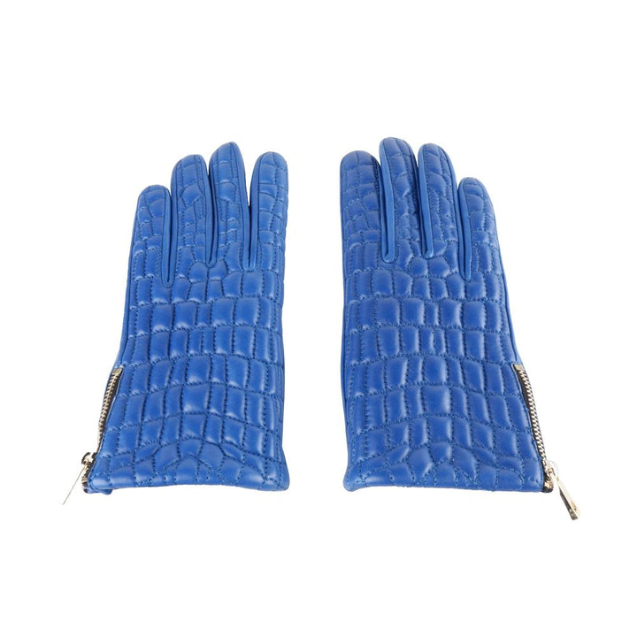 Blue lambskin ladies' glove