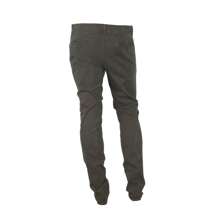 Elegante Winterhose aus Baumwollmischung in warmem Braun