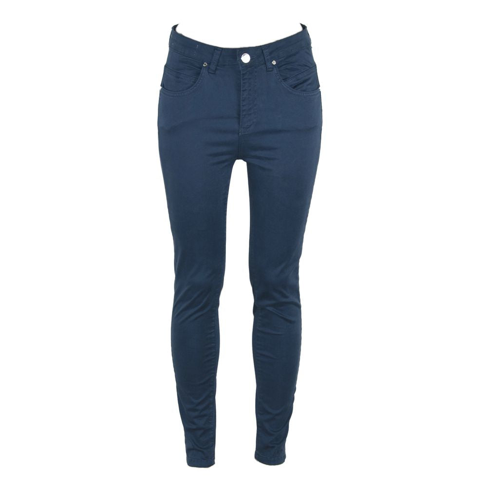 Maison Espin Blaue Baumwoll-Skinny-Jeans für Frauen