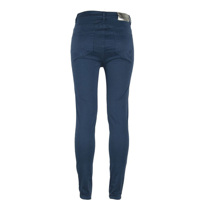 Maison Espin Blaue Baumwoll-Skinny-Jeans für Frauen