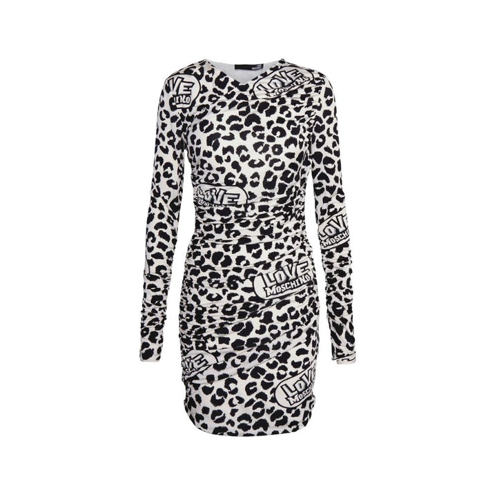 Weißes Viskose-Damen-Kleid