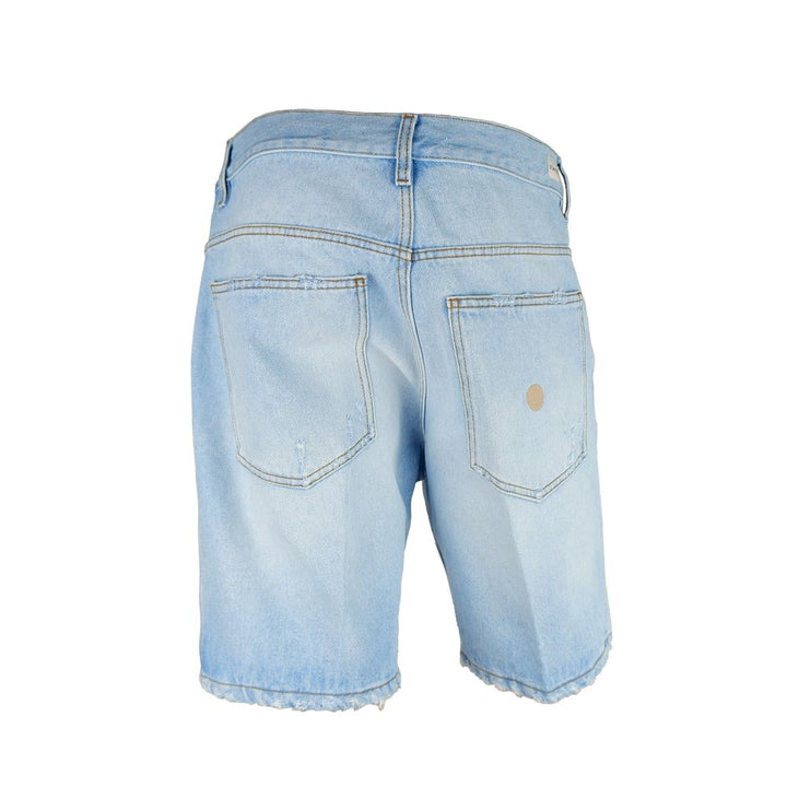 Don The Fuller Hellblaue Herren-Bermuda-Shorts aus Baumwolle