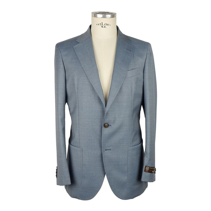 Blauer Woll-Blazer für Männer