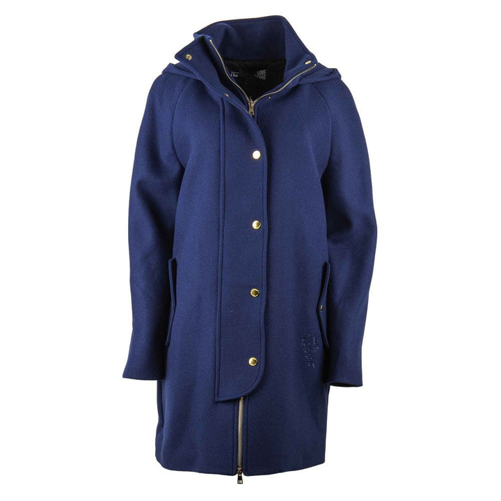Blauer Wollmantel für Frauen