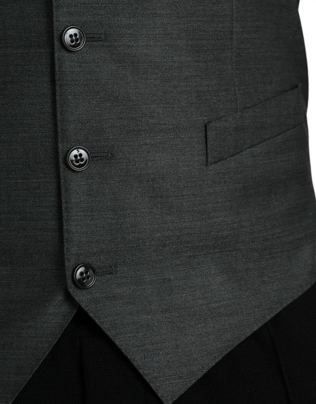 Grey Wool Formal Dress Vest Waistcoat