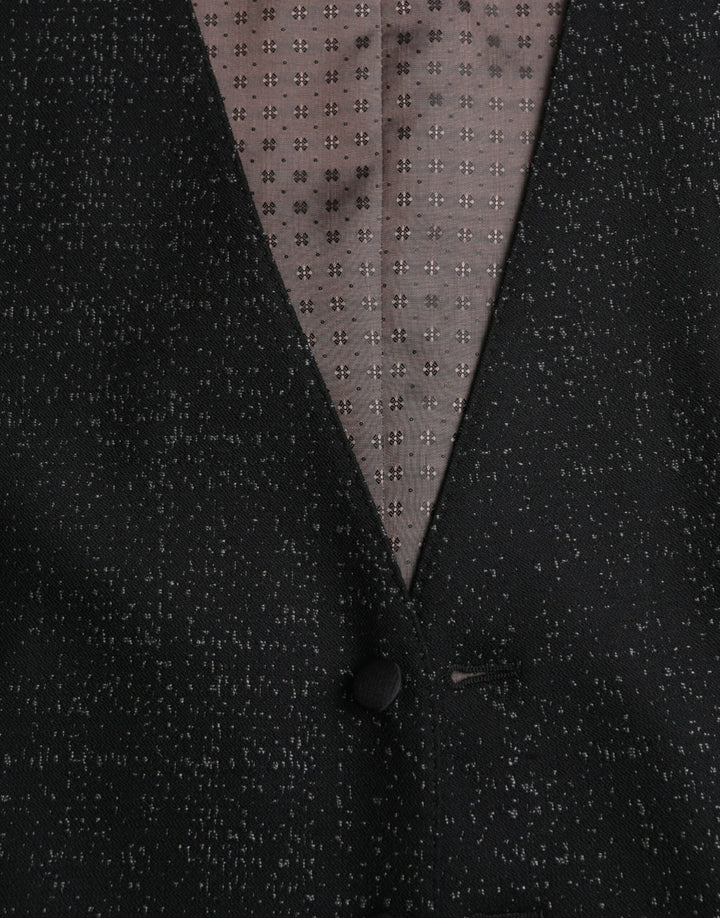 Black Brown Silk Vest Dress Formal Waistcoat