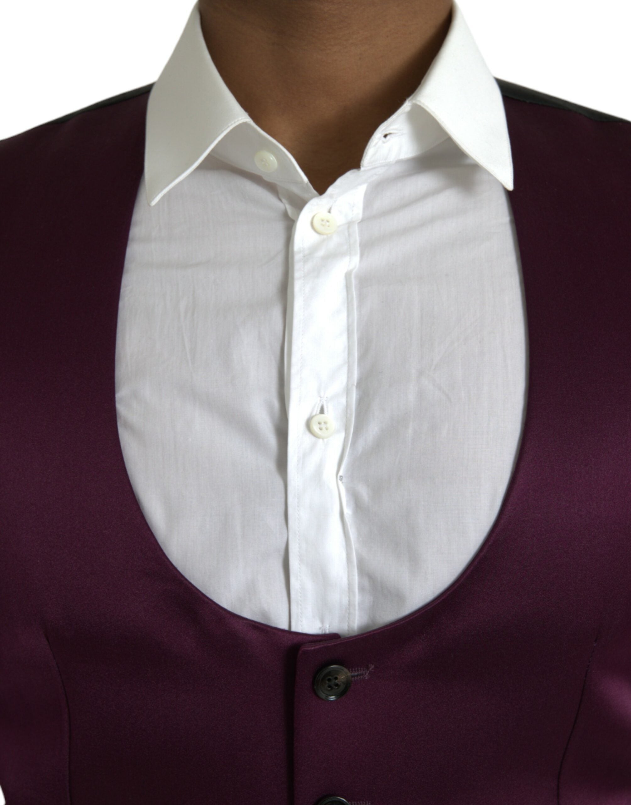 Maroon Satin Silk Vest Dress Formal Waistcoat