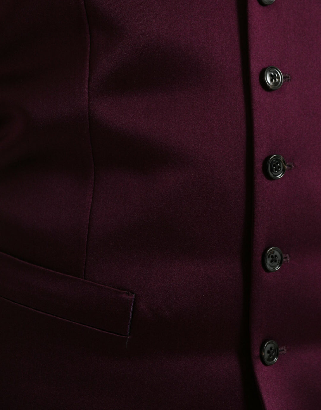 Maroon Satin Silk Vest Dress Formal Waistcoat