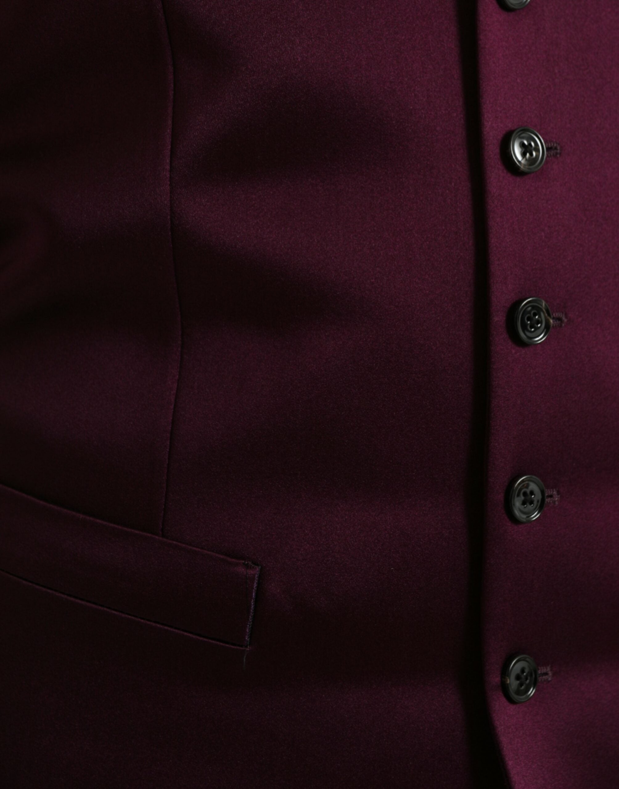 Maroon Satin Silk Vest Dress Formal Waistcoat