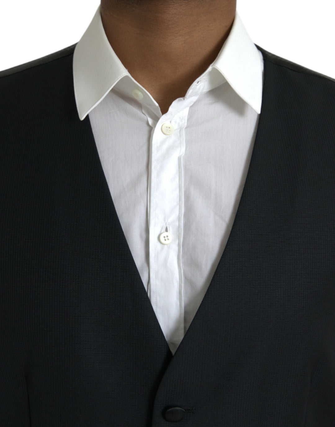 Black Wool Vest Dress Formal Waistcoat