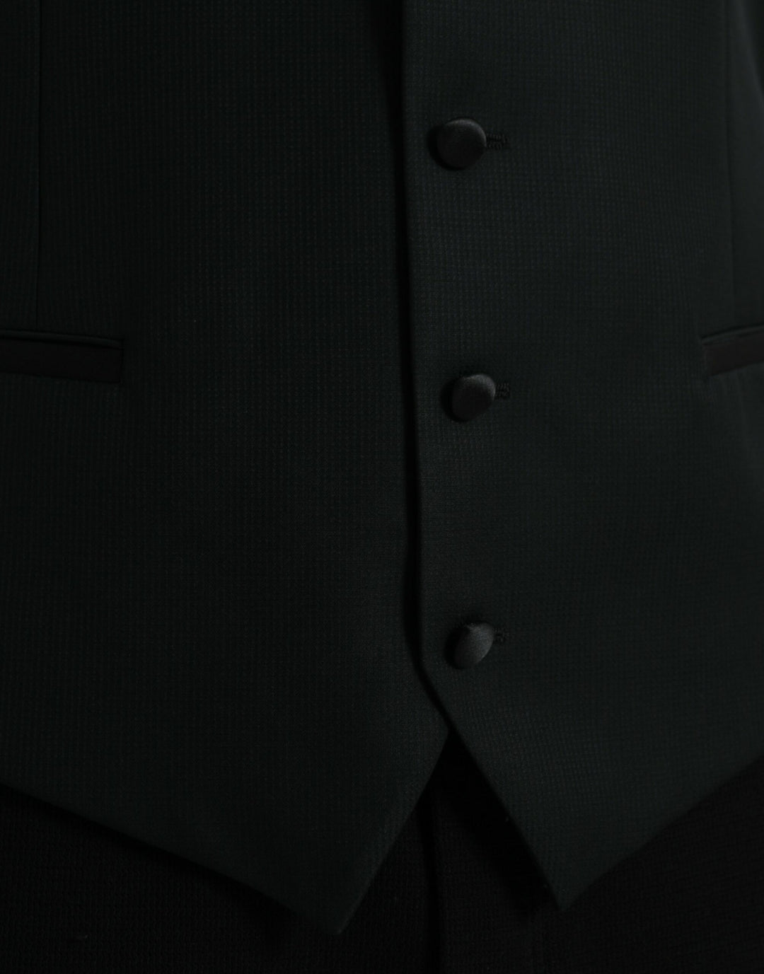 Black Wool Vest Dress Formal Waistcoat
