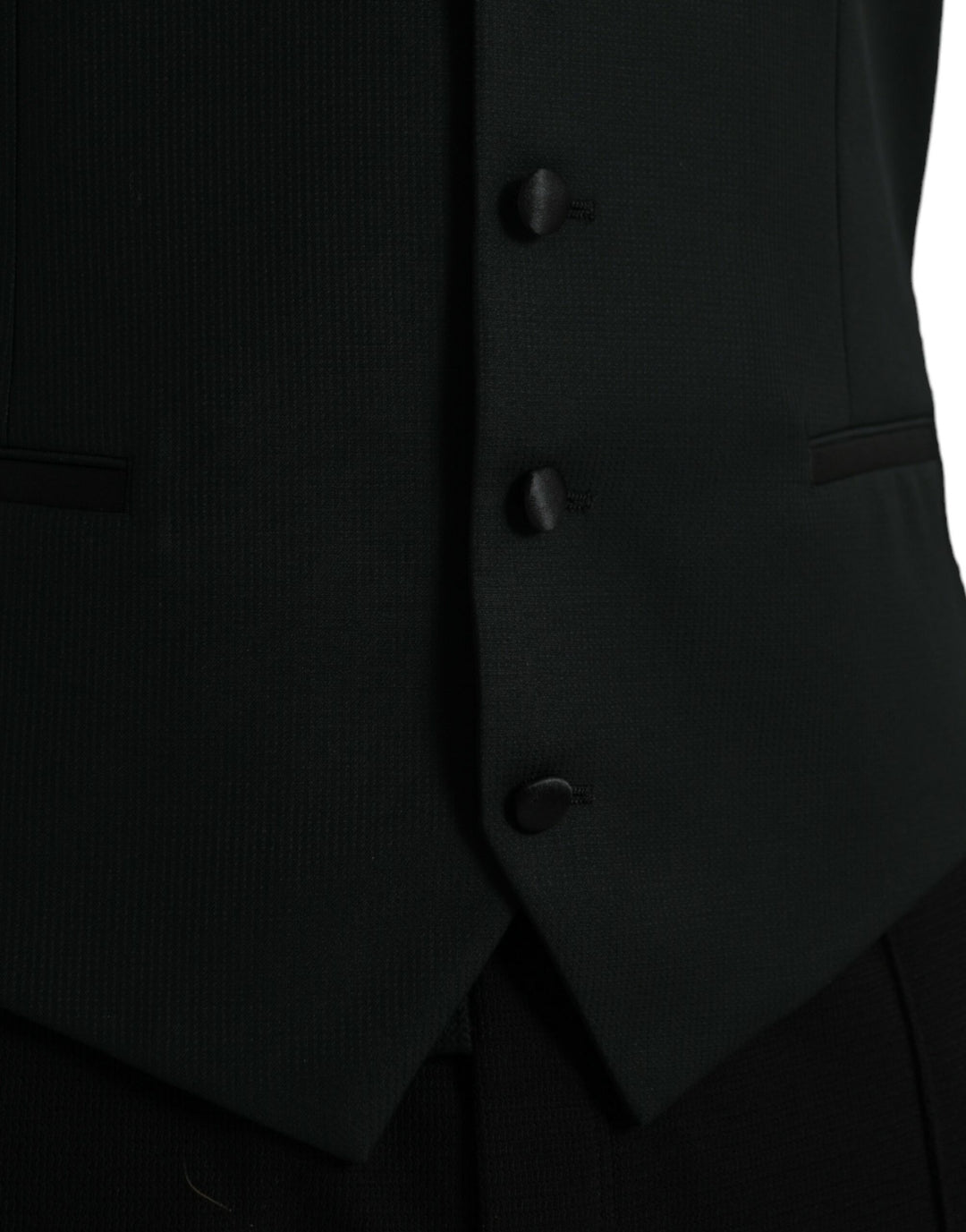 Black Wool Vest Dress Formal Waistcoat
