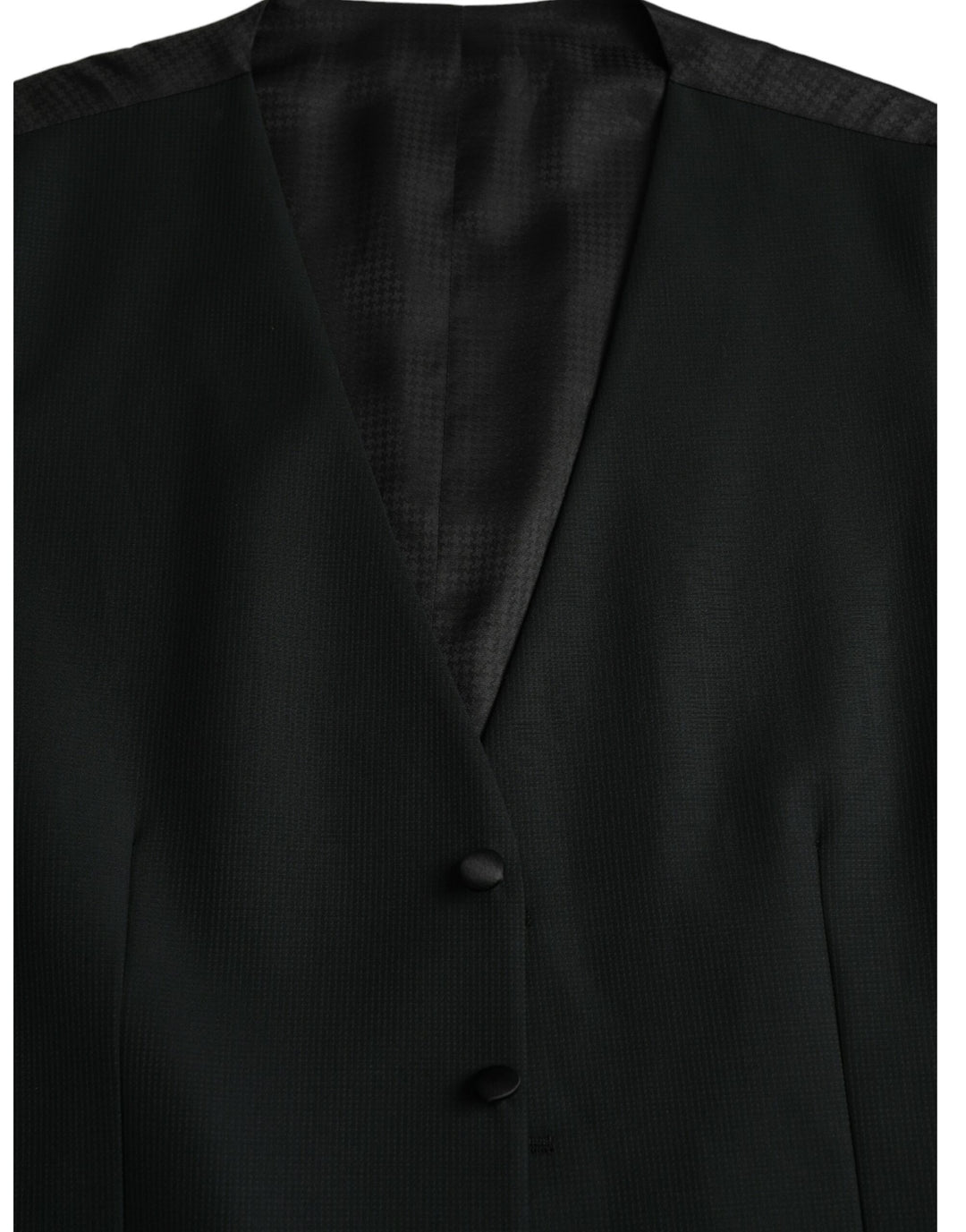 Black Wool Vest Dress Formal Waistcoat