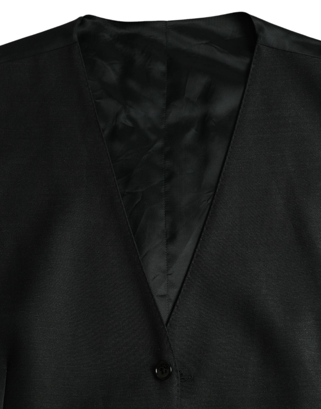 Black Wool Vest Dress Formal Waistcoat