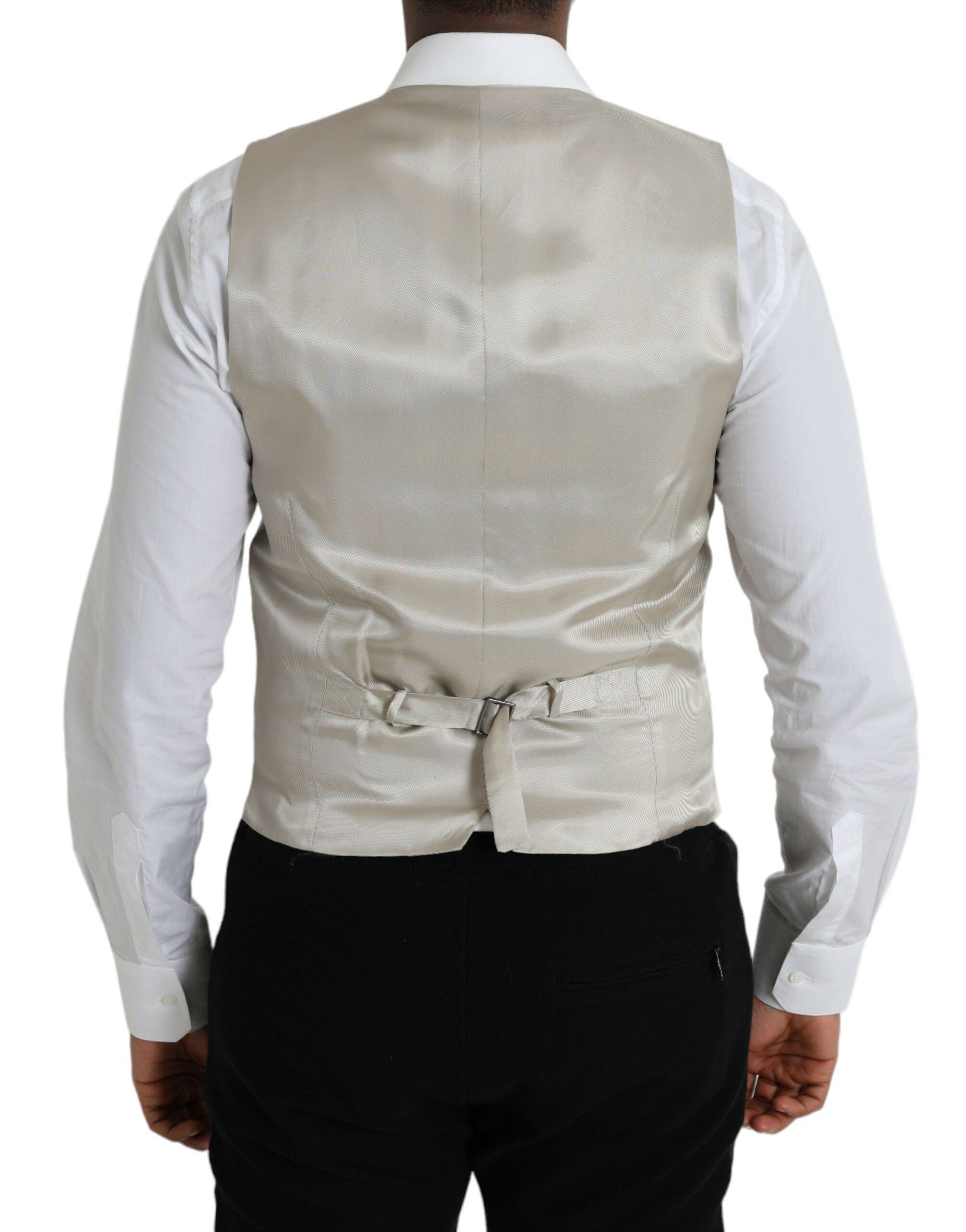 Light Grey Wool Formal Dress Vest Waistcoat