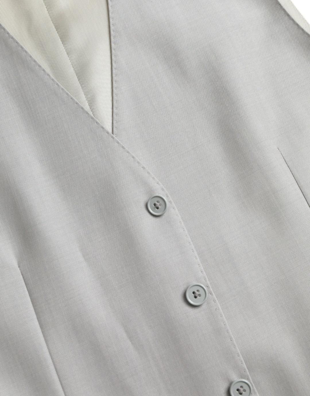 Light Grey Wool Formal Dress Vest Waistcoat