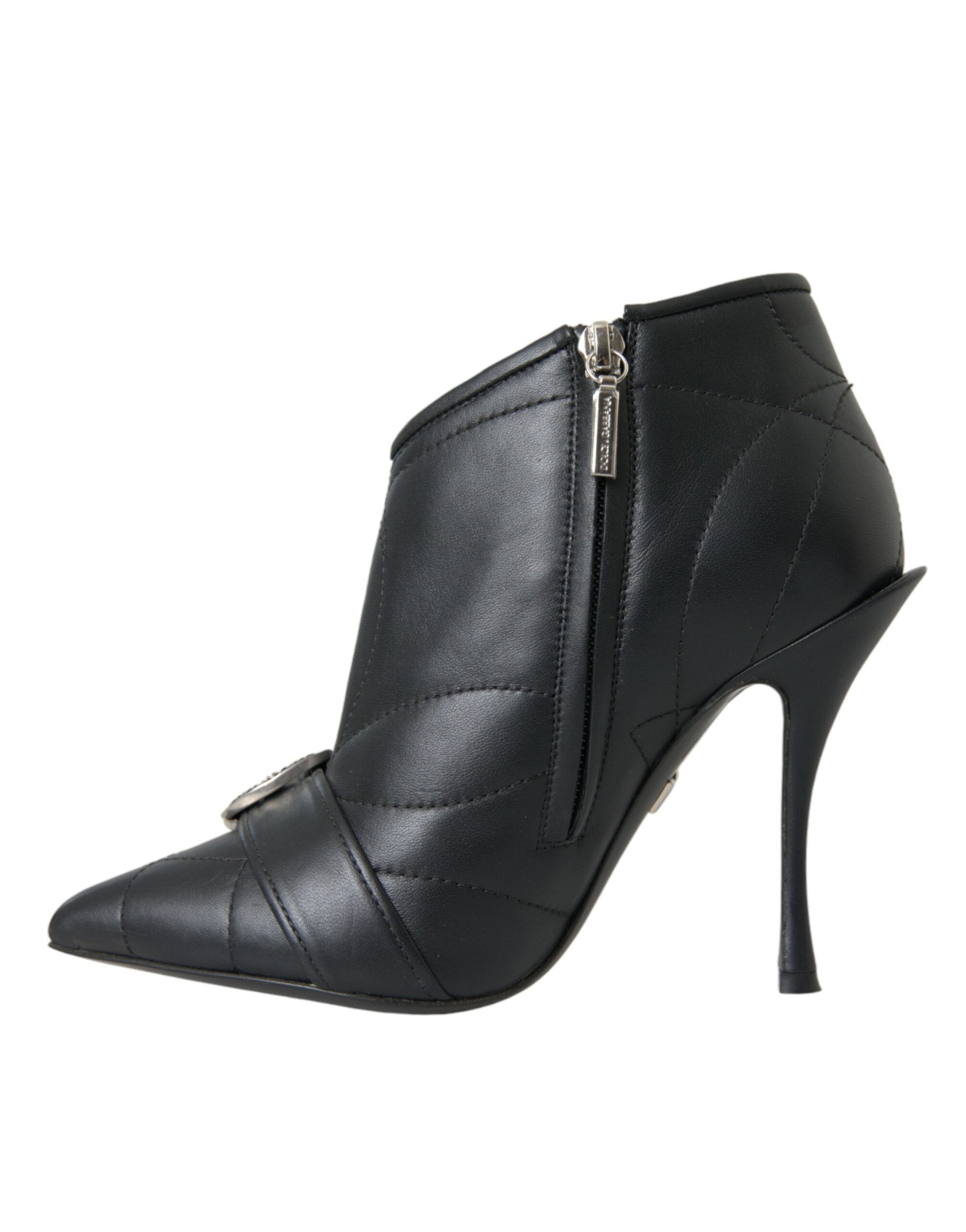 Black Devotion Quilted Buckle Boots Shoes
