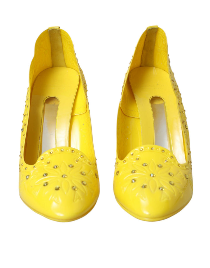 Gelb Kristall CINDERELLA Heels Pumps Schuhe