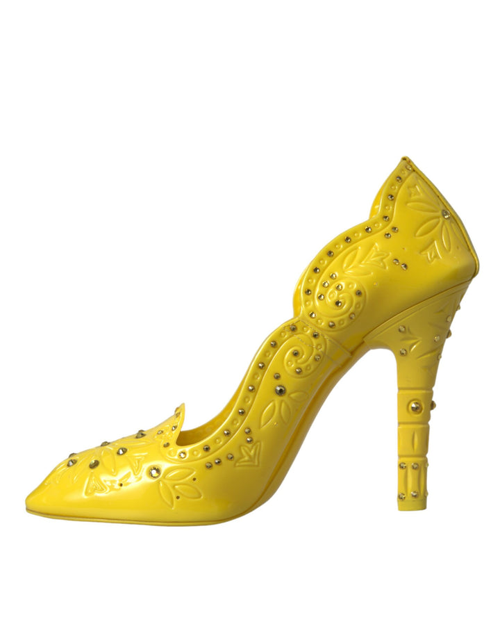 Gelb Kristall CINDERELLA Heels Pumps Schuhe