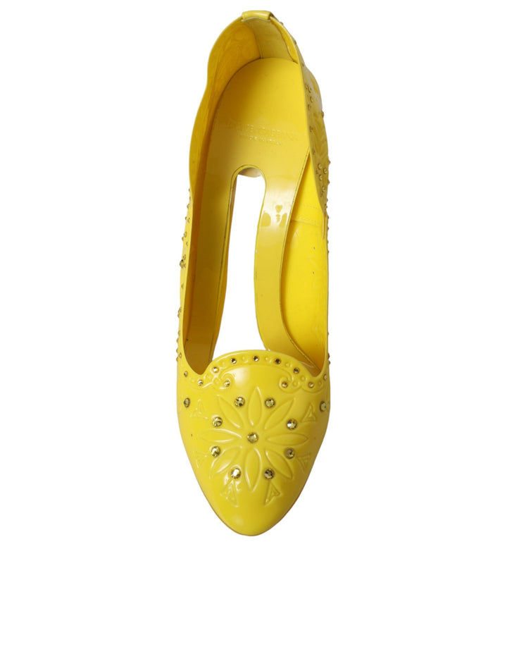 Gelb Kristall CINDERELLA Heels Pumps Schuhe