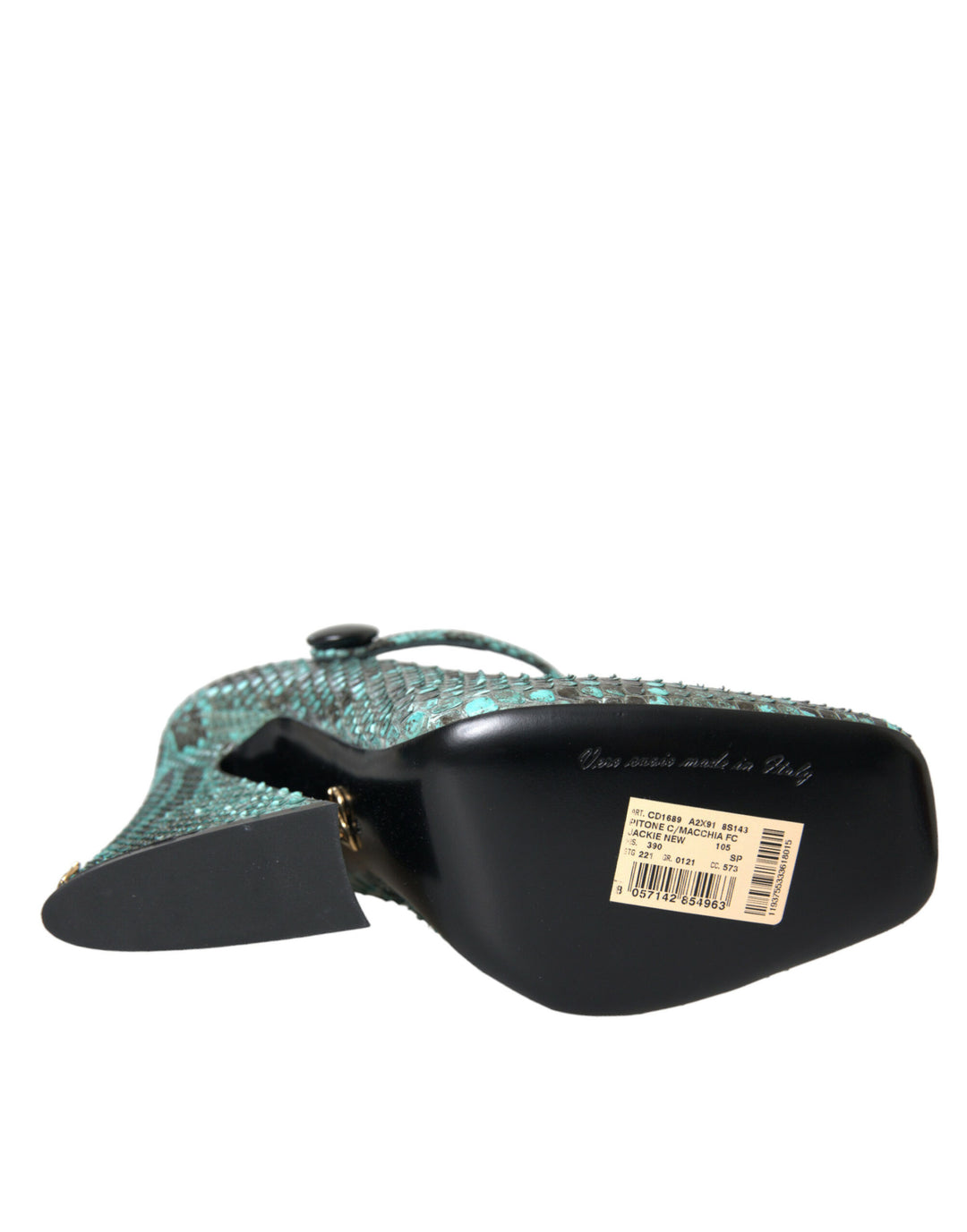 Aqua Python Leder Mary Jane Pumps