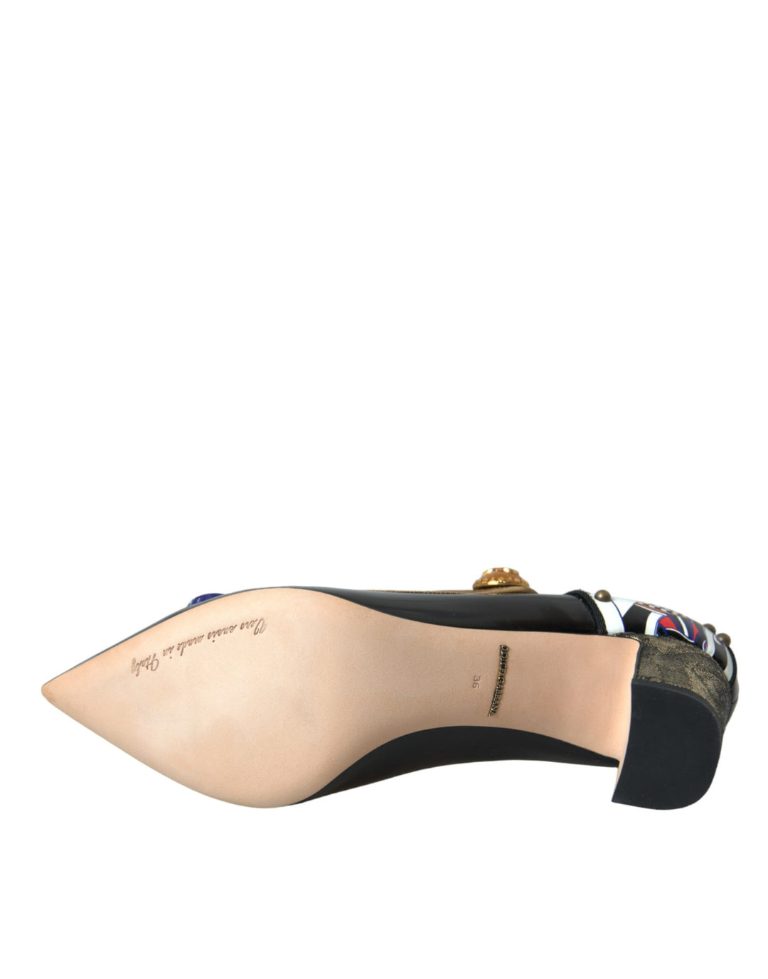 Dolce & Gabbana Schwarz Leder Kristall Mary Jane Pumps Schuhe