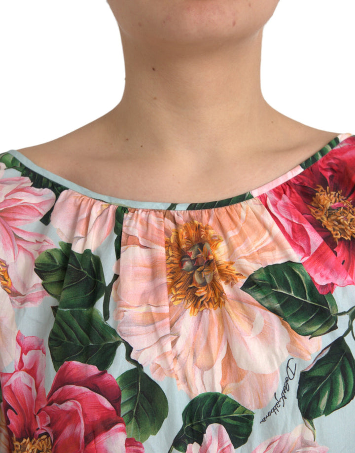 Multicolor Floral CottonAline Plissee-Kleid