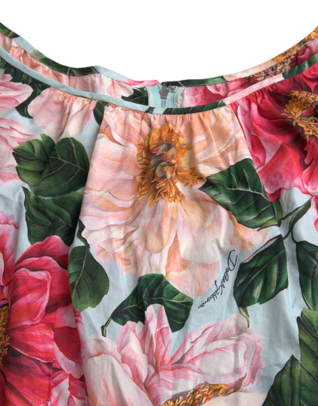 Multicolor Floral CottonAline Plissee-Kleid