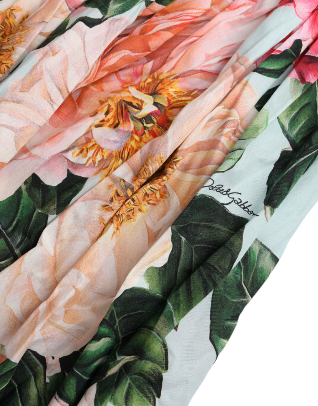 Multicolor Floral CottonAline Plissee-Kleid