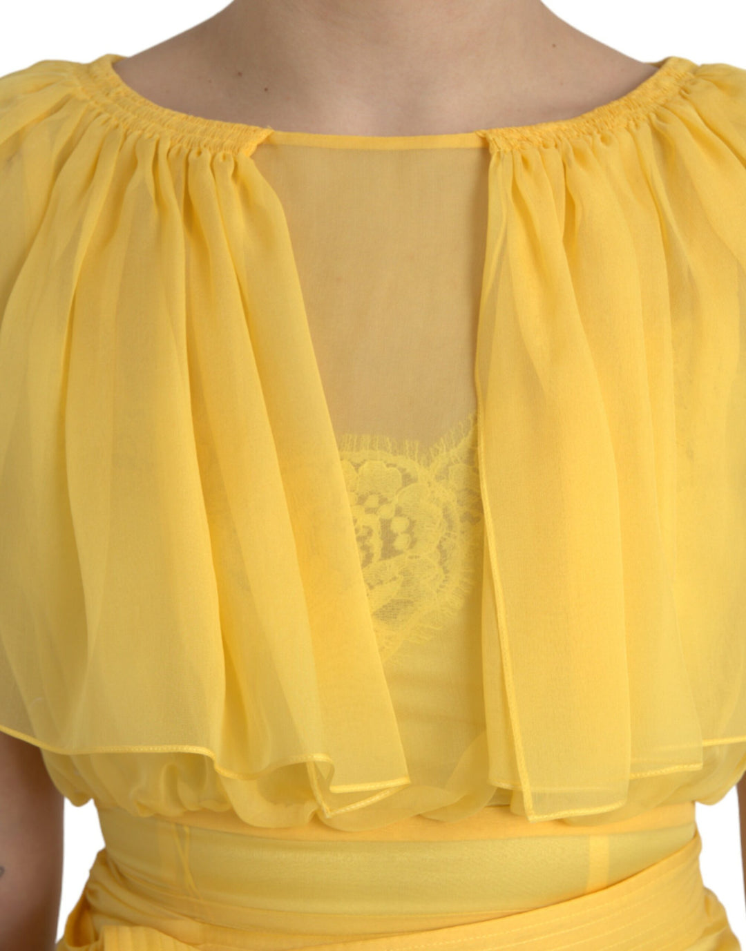 Yellow silk coat dress with belt Long maxi dress