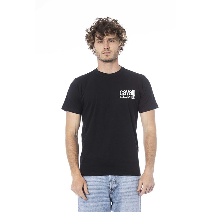 Black cotton men's T-shirt