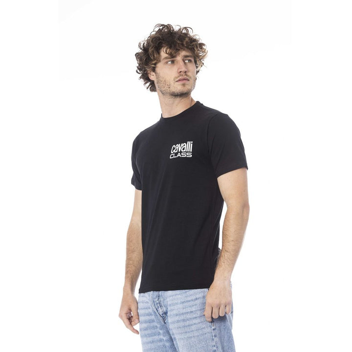 Black cotton men's T-shirt