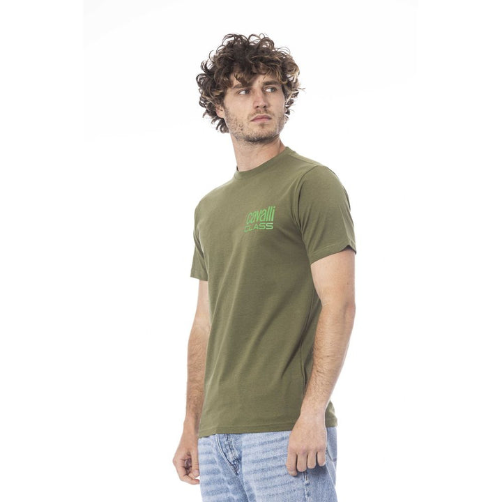 Green cotton men's T-shirt