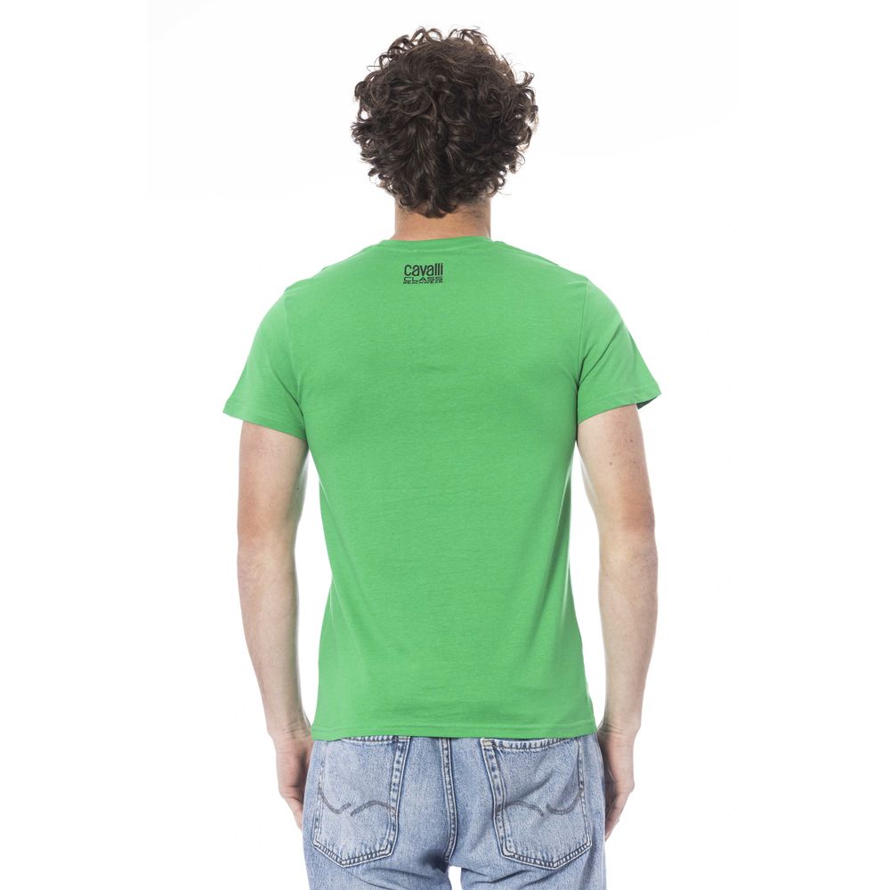 Green cotton men's T-shirt