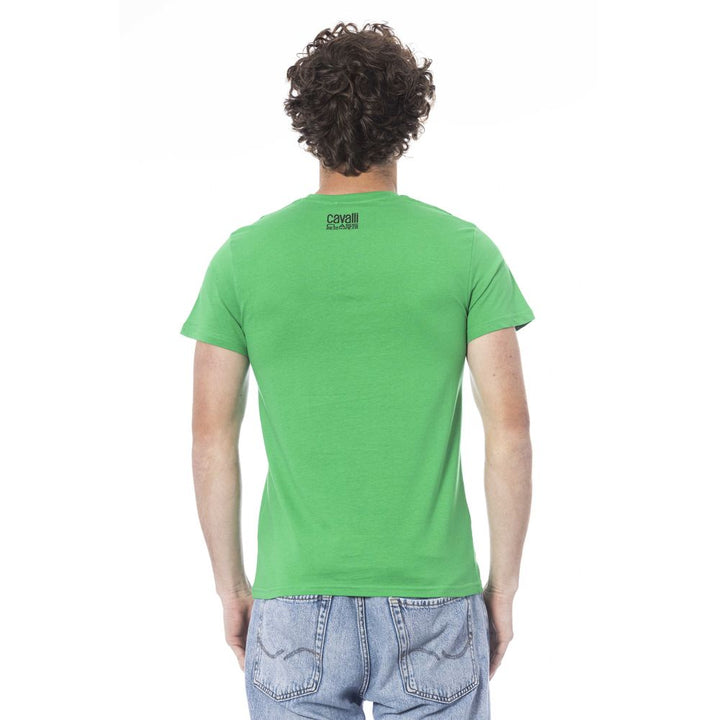 Green cotton men's T-shirt