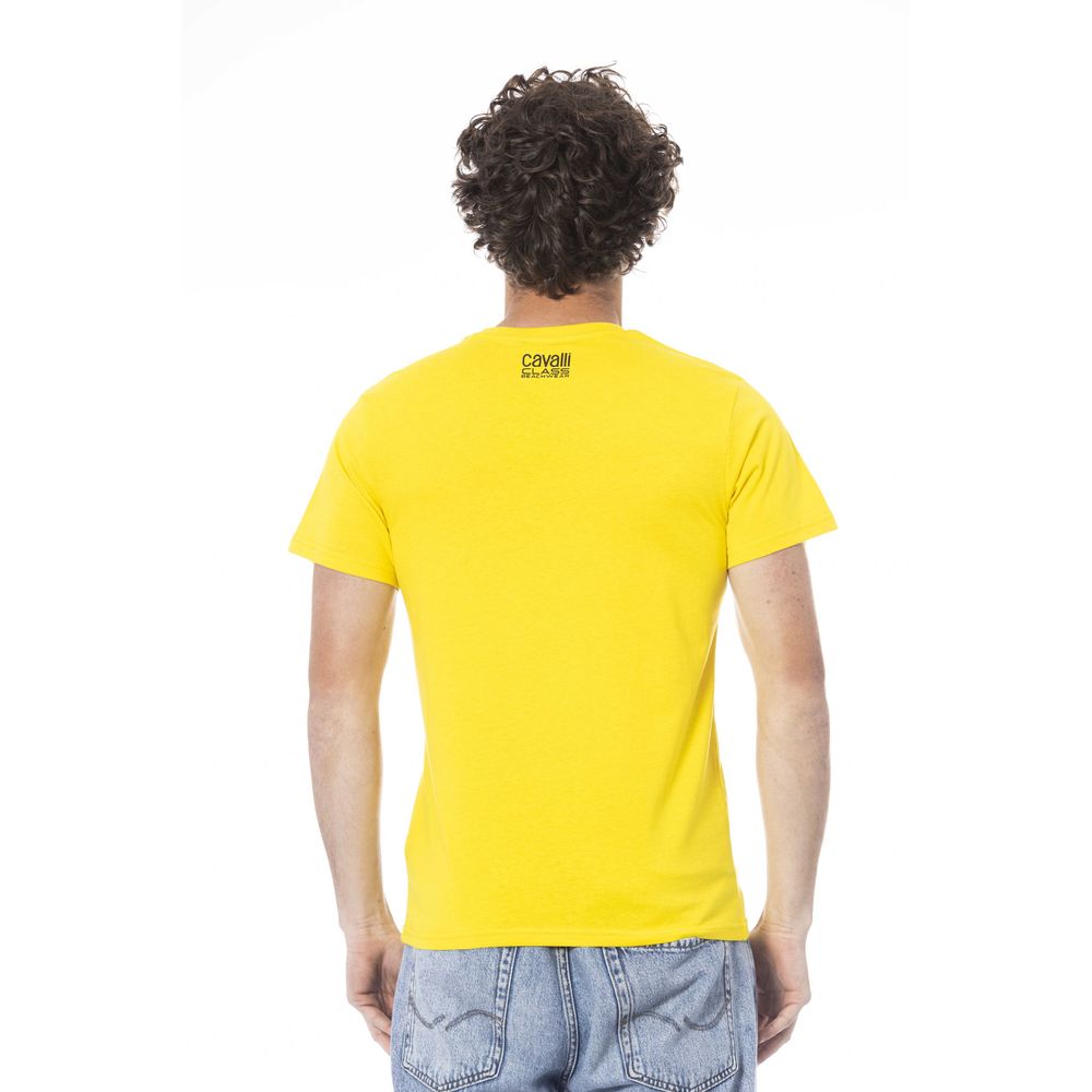 Yellow cotton men's T-shirt