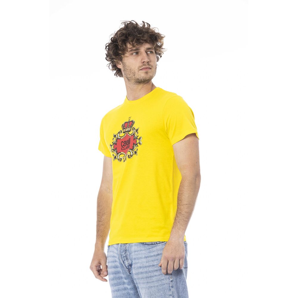 Yellow cotton men's T-shirt