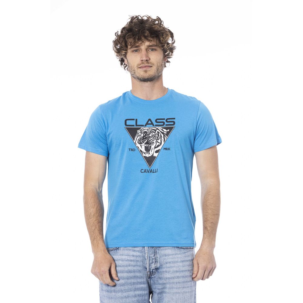 Light blue cotton men's T-shirt