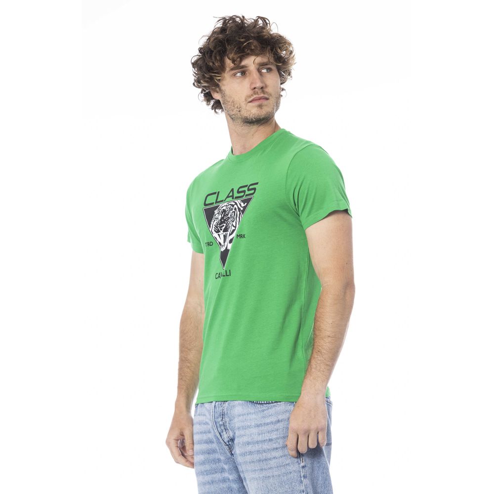 Green cotton men's T-shirt