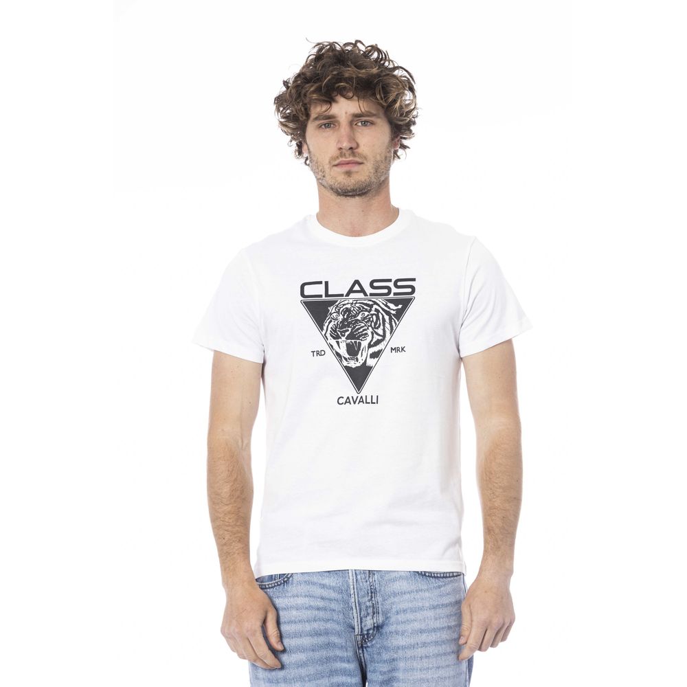 Men's white cotton T-shirt