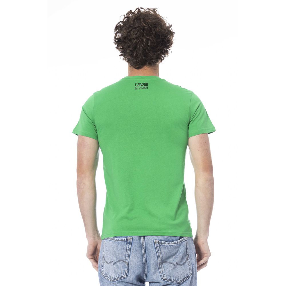 Green cotton men's T-shirt