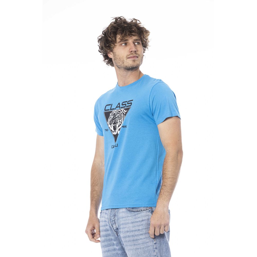Light blue cotton men's T-shirt