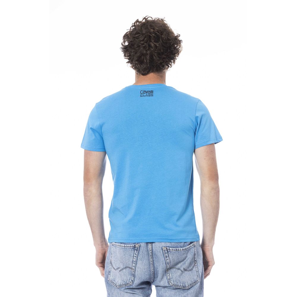 Light blue cotton men's T-shirt