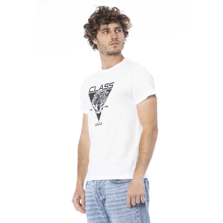 Men's white cotton T-shirt
