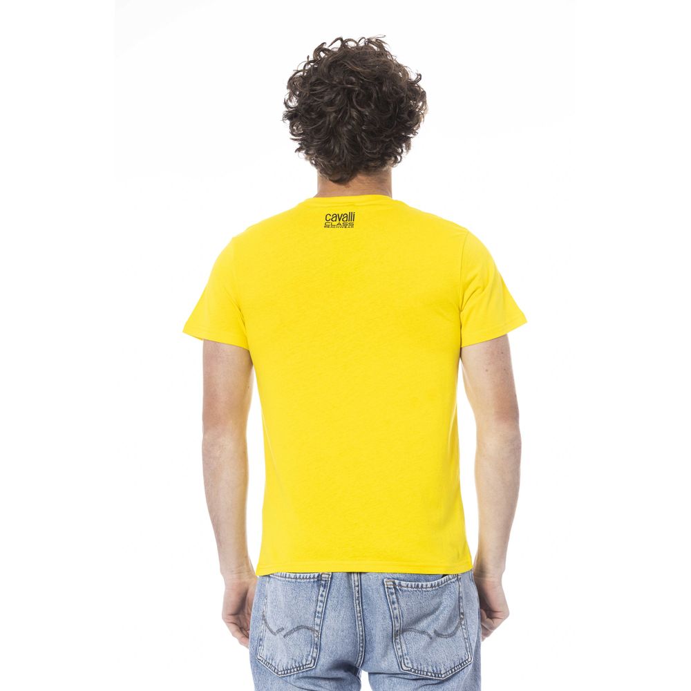 Yellow cotton men's T-shirt