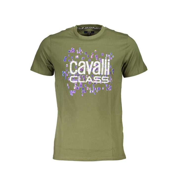 Cavalli Class T-Shirt aus grüner Baumwolle