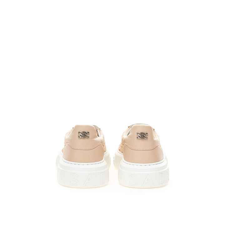 Casadei Chic Beige Leder Sneakers