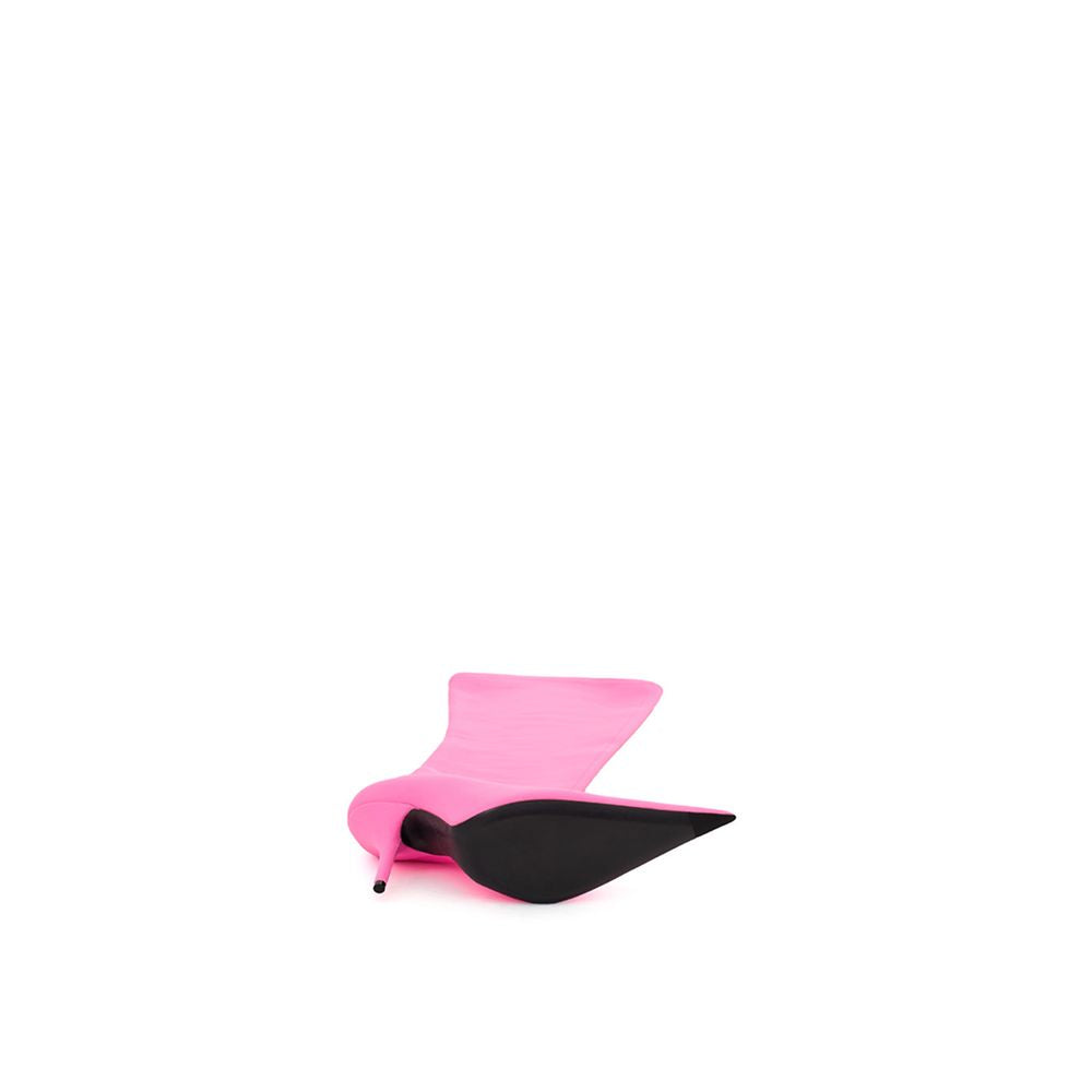 Elegant pink polyester ankle boots
